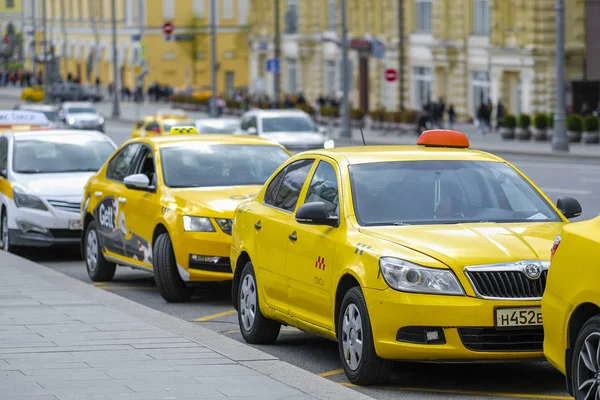 Moskau Russland Mai 2019 Taxi Zentrum Von Moskau Russland — Stockfoto