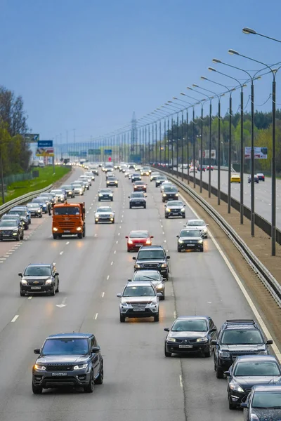 Moskou Rusland Mei 2019 Auto Een Snelweg Moskou Rusland — Stockfoto