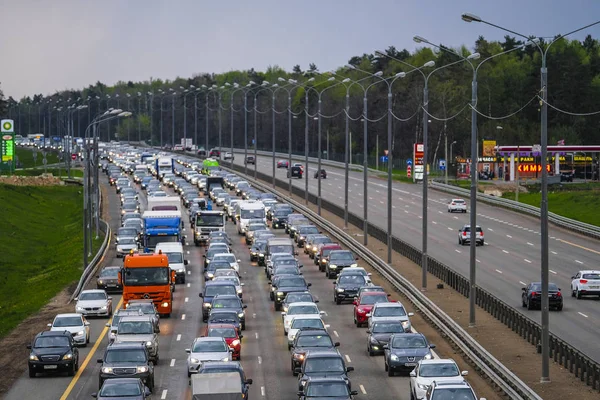 East Butovo Moscow Region Russia May 2019 Weekend Traffic Jam — Stock Photo, Image