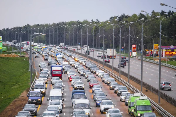 East Butovo Moscow Region Ryssland Maj 2019 Helg Trafikstockning Motorväg — Stockfoto