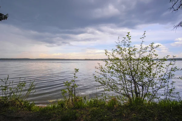Пейзаж Зображенням Озера Валдай Росії — стокове фото