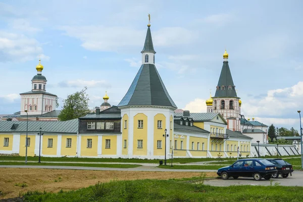 Panorama Iverskiego Klasztoru Valdai Rosji — Zdjęcie stockowe