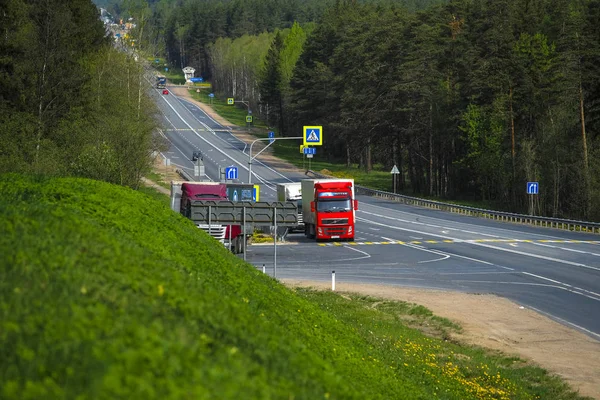 Tver Region Russland Mai 2019 Lkw Auf Der Autobahn Tver — Stockfoto