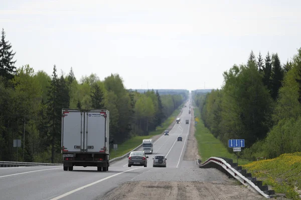 Tver Region Rusko Květen 2019 Nákladní Automobil Dálnici Oblasti Tver — Stock fotografie