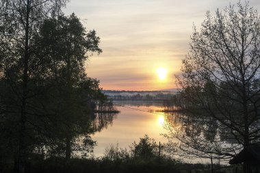 Rusya'da Seliger Gölü görüntüsü ile Manzara