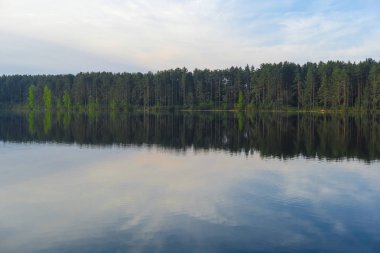 Rusya'da Seliger Gölü görüntüsü ile Manzara