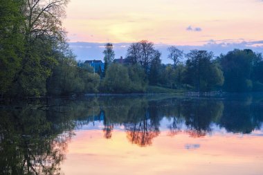 Rusya'da Seliger Gölü görüntüsü ile Manzara