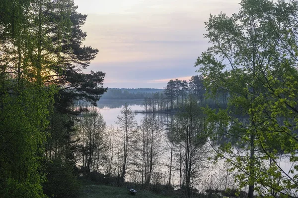 Paisagem Com Imagem Lago Seliger Rússia — Fotografia de Stock