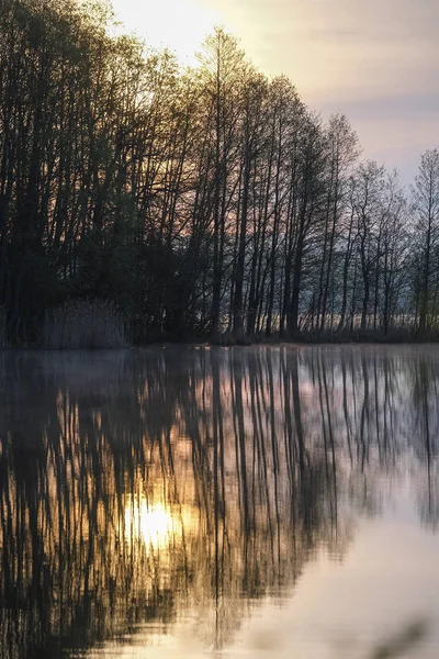 Krajobraz Wizerunkiem Jeziora Seliger Rosji — Zdjęcie stockowe