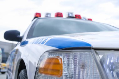Moskova, Rusya - 4 Mayıs 2019: bir polis arabası görüntüsü