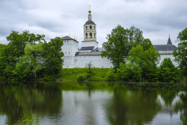 Paisagem Com Imagem Mosteiro Paphnutius Borovsk Rússia — Fotografia de Stock