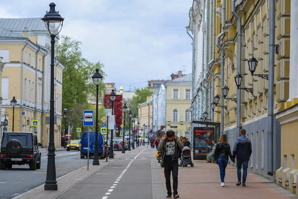 Moskva Rusko Květen 2019 Pěší Moskevské Ulici — Stock fotografie