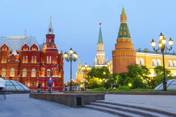 Praça Manezhnaya Moscou Rússia Maio 2019 Praça Manezhnaya Moscou Pôr — Fotografia de Stock