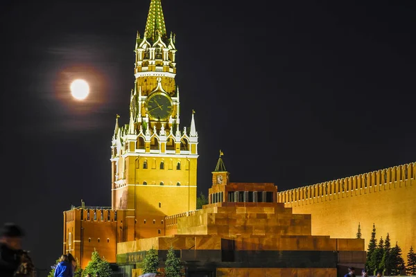 Mosocw Russia Maggio 2019 Piazza Rossa Cremlino Mosca Alla Notte — Foto Stock