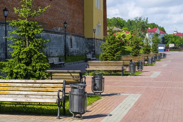 スモレンスク ロシア 2019 スモレンスク市のドニエパー川の堤防をイメージした風景 ロシア — ストック写真