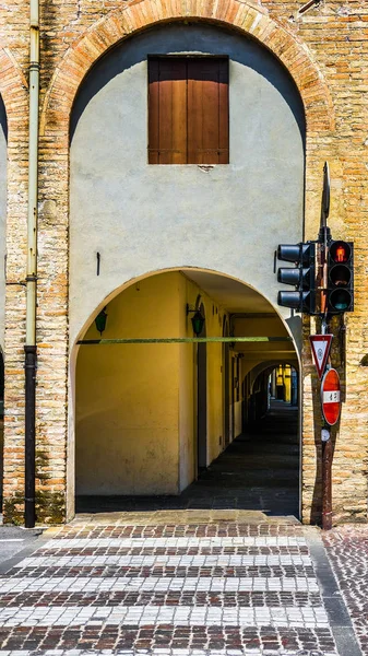 Padua Italië Juni 2019 Kruising Met Zebra Verkeerslicht Een Centrum — Stockfoto