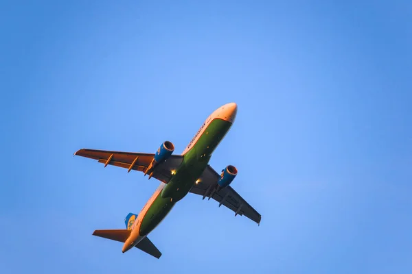 Moscou Rússia Junho 2019 Imagem Avião Passageiros Céu — Fotografia de Stock