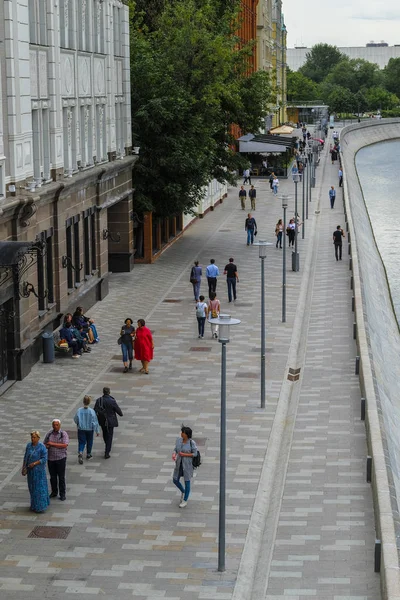 Moskou Rusland Juni 2019 Dijk Van Moskouse Rivier Moskou Rusland — Stockfoto