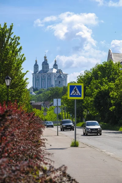 Smolensk Rusland Mei 2019 Afbeelding Van Weg Die Leidt Naar — Stockfoto