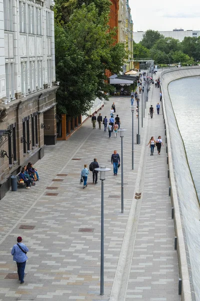 Moskou Rusland Juni 2019 Dijk Van Moskouse Rivier Moskou Rusland — Stockfoto