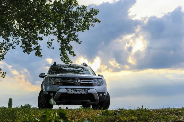 Rovigo Italië Juli 2019 Auto Een Landweg Rovigo Iyaly — Stockfoto