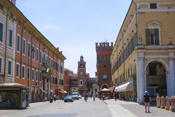 Ferrara Italië Juli 2019 Centrale Plein Van Ferrara Italië — Stockfoto