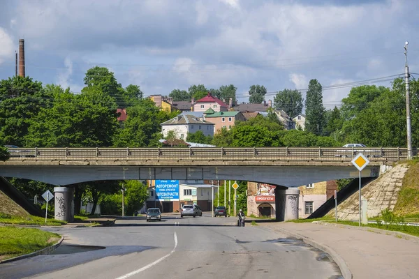 Smolensk Rusko Květen 2019 Obraz Mostu Přes Dálnici Městě Smolensk — Stock fotografie