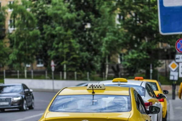 Moskva Rusko Červen 2019 Taxi Centru Moskvy — Stock fotografie