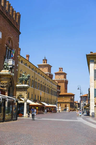Ferrara Italië Juli 2019 Centrale Plein Van Ferrara Italië — Stockfoto