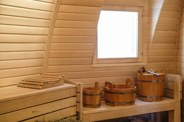 Intérieur Sauna Bois — Photo