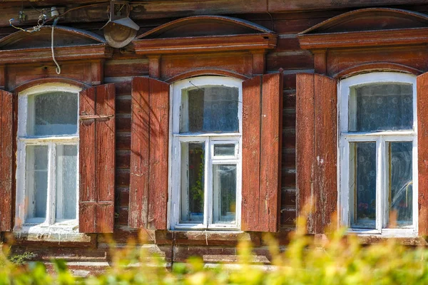 リアザン ロシア 2019年8月25日 リアザンの小さな木造住宅 ロシア — ストック写真