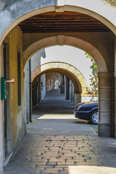 Este Itália Agosto 2019 Paisagem Com Imagem Uma Rua Centro — Fotografia de Stock