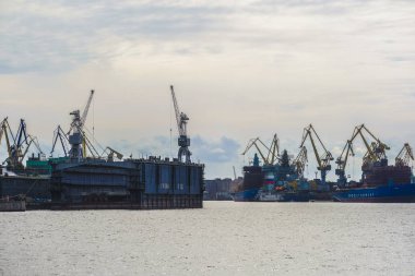 Saint-peterburg, Rusya - 14 Ağustos 2019: saint-peterburg cardo limanıpanoraması