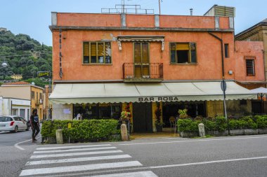 Monselice, İtalya - 7 Temmuz 2019: Monselice, İtalya'da zebra kavşağı