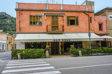 Monselice, İtalya - 7 Temmuz 2019: Monselice, İtalya'da zebra kavşağı