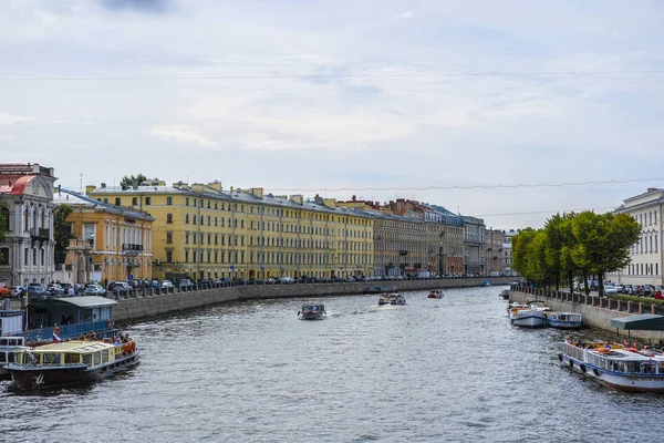 Sankt Petersburg Rosja Sierpień 2019 Krajobraz Wizerunkiem Newy Sankt Petersburgu — Zdjęcie stockowe