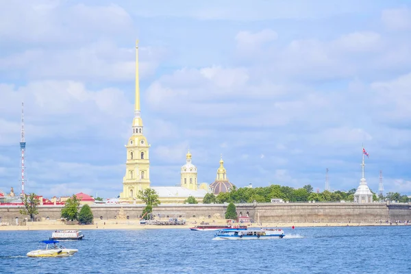 Saint Petersburg Russia August 2019 Landscape Image Neva River Saint — Stock Photo, Image