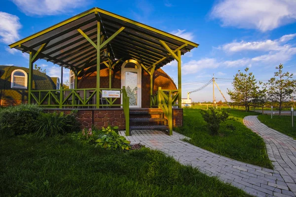 Región Moscú Rusia Agosto 2019 Imagen Una Casa Campo Forma —  Fotos de Stock