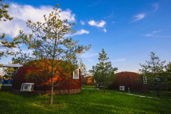 Moskevský Region Rusko Srpen 2019 Obrázek Chalupy Tvaru Stanu Regionu — Stock fotografie