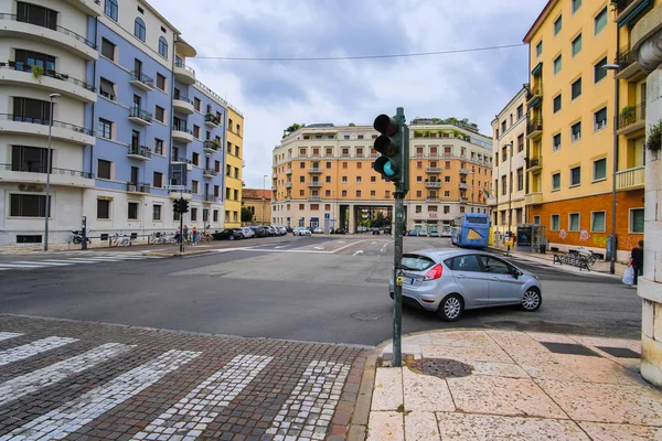 Verona Italia Julio 2019 Cruce Cebra Verona Italia — Foto de Stock