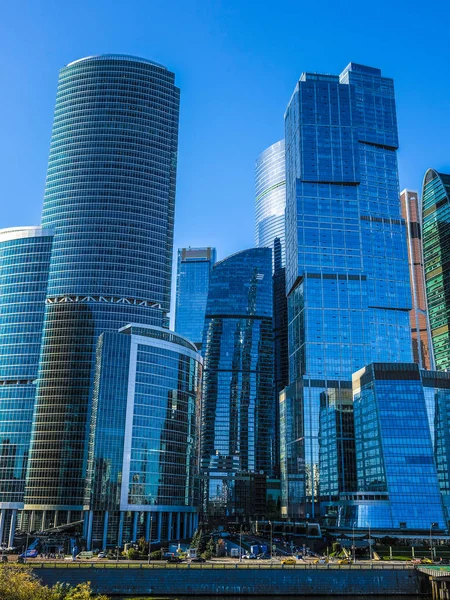 Moskova, Rusya - 29 Ağustos 2019: Moskova şehrinin scyscrapes, Rusya