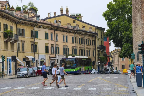 Verona Italia Julio 2019 Cruce Cebra Verona Italia —  Fotos de Stock