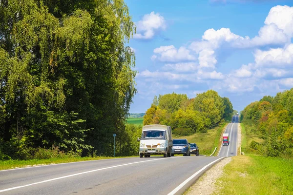Tula Region Russland September 2019 Lastwagen Auf Einer Autobahn Tula — Stockfoto