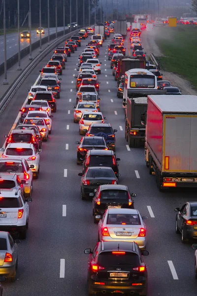 Moscow Region Russia September 2019 Weekend Traffic Jam Moscow Region — Stock Photo, Image