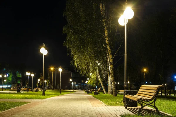 Moskova Bölgesi Serpukhov Ağustos 2019 Serpukhov Rusya Nın Gece Manzarası — Stok fotoğraf