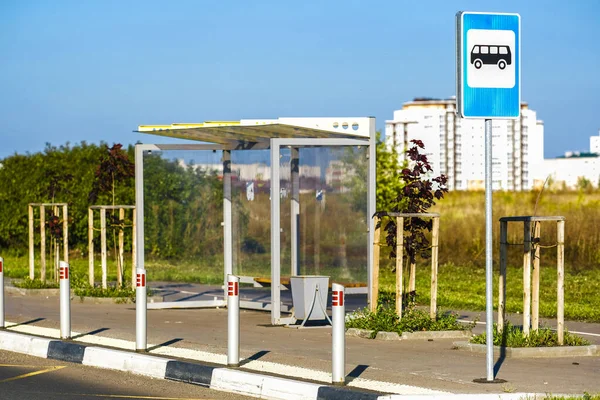 Riazan Region Russland August 2019 Bushaltestelle Riazan Region Russland — Stockfoto