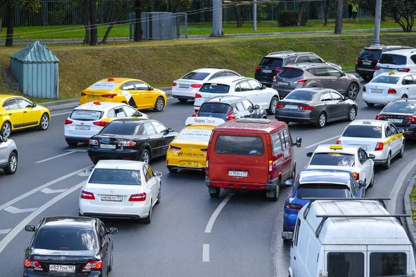 Moskau Russland September 2019 Bild Des Verkehrs Moskau — Stockfoto