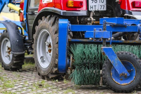 Moscow Russia September 2019 Image Tractor Sweeper — Stock Photo, Image