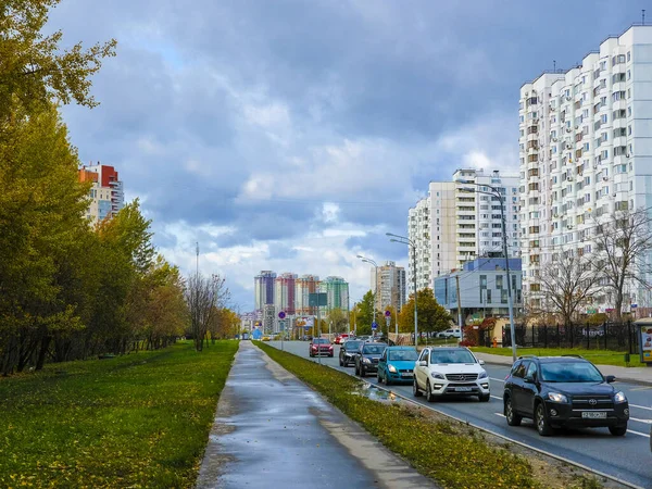 Moszkva Oroszország Október 2019 Forgalom Moszkvában Oroszországban — Stock Fotó