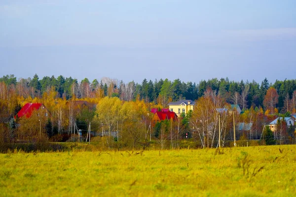 Paisagem Com Imagem Outono Lado País Russo — Fotografia de Stock